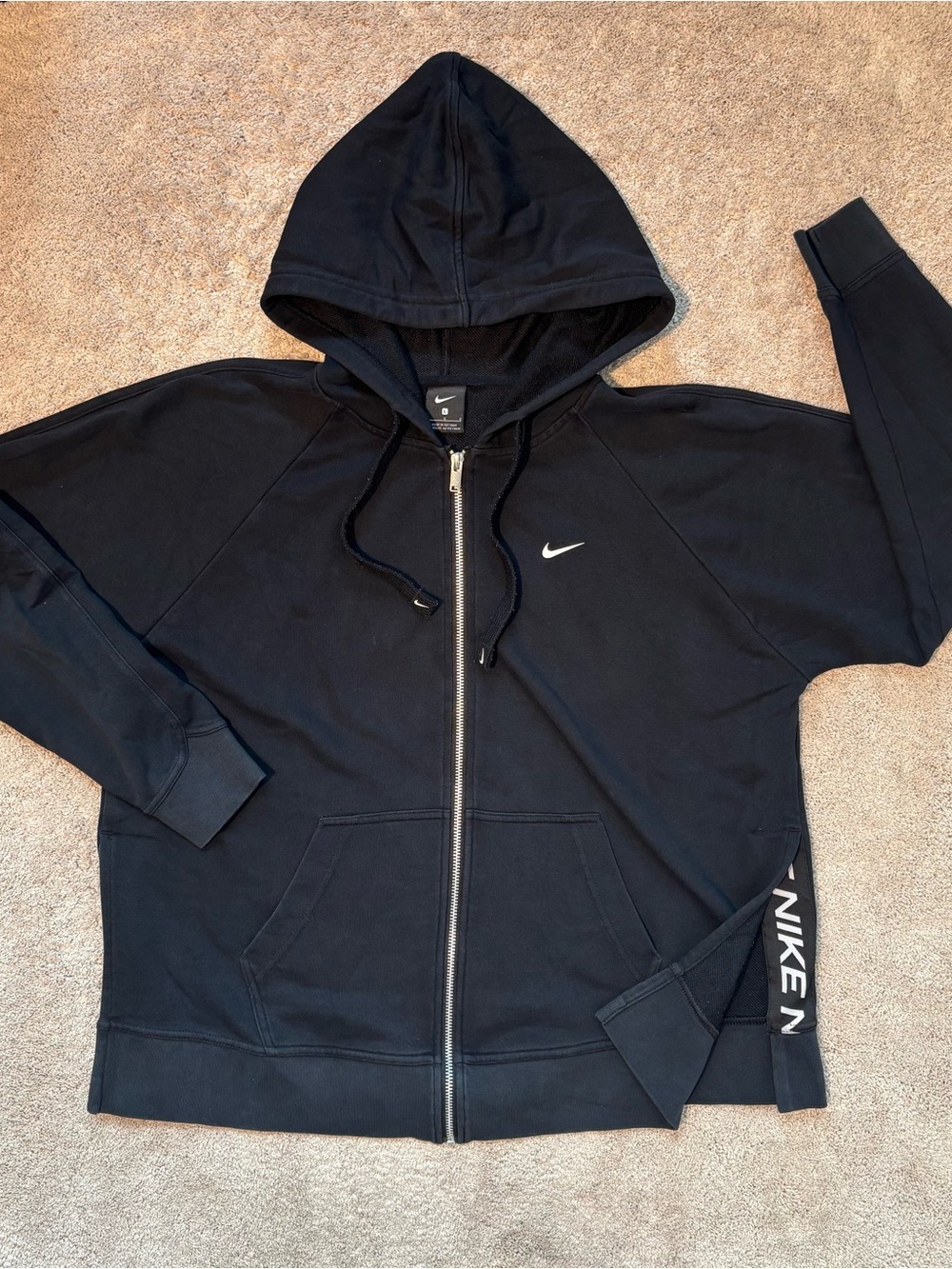 Nike Black Full Zip Hoodie Sweatshirt | Women’s Large
